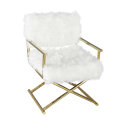 Chaise de salon de luxe moderne fabriquée aux cheveux d&#39;orcoppermongoliens
